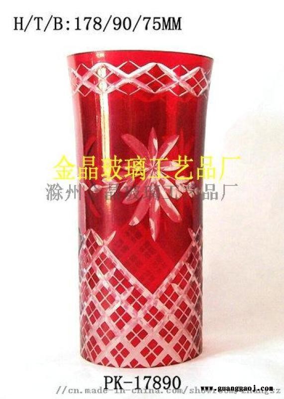 人工喷色喷砂工艺玻璃烛台烛杯，彩色喷砂蜡烛杯图3