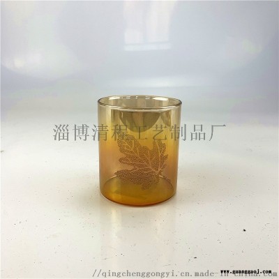 玻璃烛台 香薰蜡烛杯 直筒玻璃杯 香薰蜡烛容器