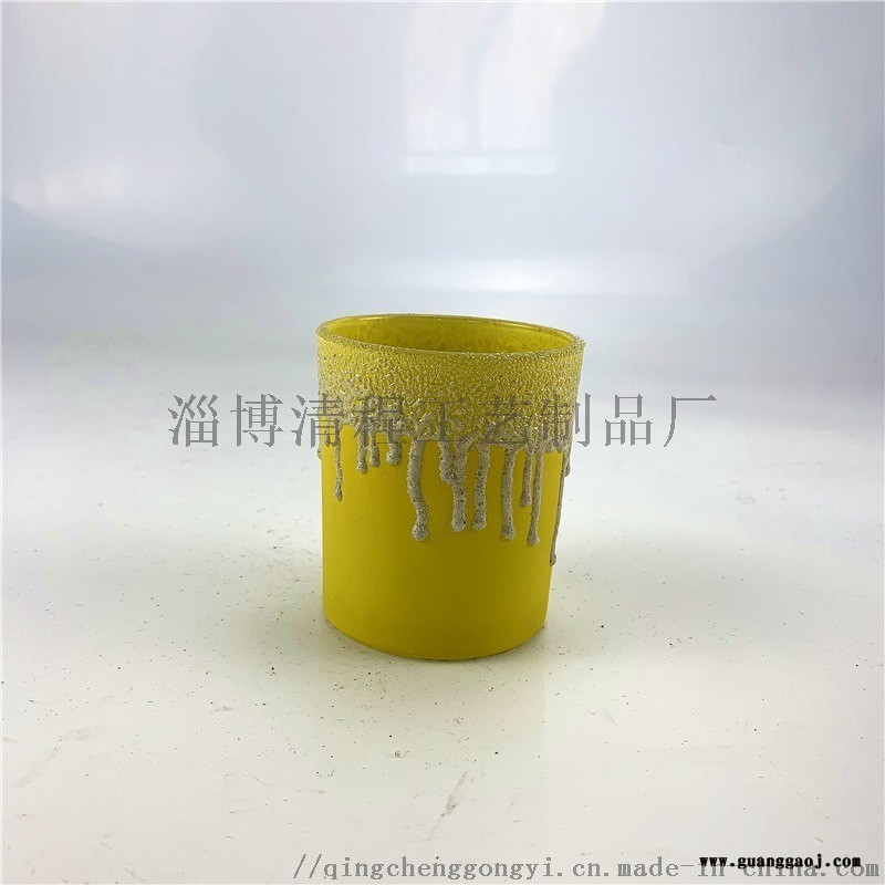 创意蜡烛杯香薰蜡烛 灌蜡杯蜡烛杯 渐变茶色玻璃杯图4