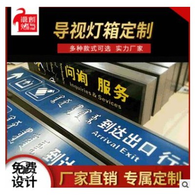 商场导视灯箱 商场吊牌灯箱LED镂空发光标牌停车场导视牌 可定制