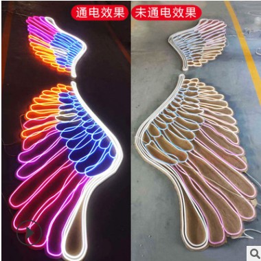 酒吧led硅胶灯带霓虹灯软管造型logo发光字12V/24V招牌七彩跑马灯图1
