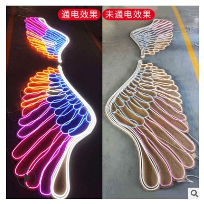 酒吧led硅胶灯带霓虹灯软管造型logo发光字12V/24V招牌七彩跑马灯