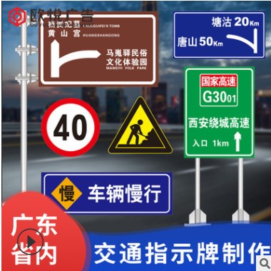交通标志牌道路指示牌反光标识牌铝板路牌施工安全警示牌标牌定制图2