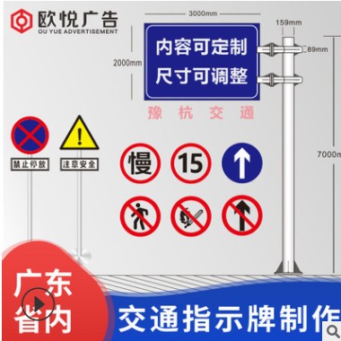 交通标志牌限速牌限高警示牌反光标识牌道路指示牌公路路牌导向牌图3