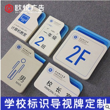 学校户外立牌分区导示牌设计标识项目指示牌教学楼标牌工厂定制图3