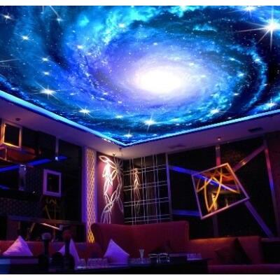 幻影星空软膜天花 源头 厂家 LED高亮照明 高清UV软膜压边画面