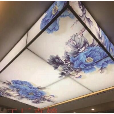 透光软膜天花、高清UV天花、超市、商场、酒店造型天花装饰