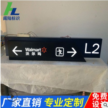 商场吊牌指示灯箱定做制作小区医院超市停车场标识双面发光字标牌图2