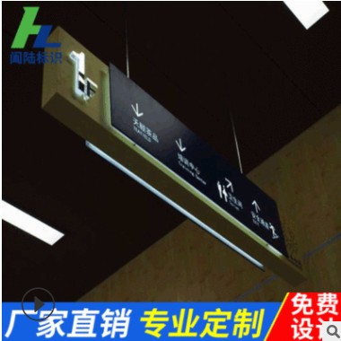 商场吊牌指示灯箱定做制作小区医院超市停车场标识双面发光字标牌图3