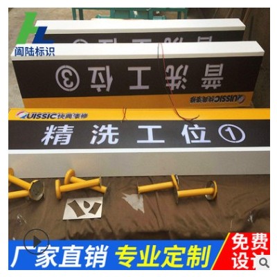 悬挂不锈钢商场吊牌灯箱地下车库双面发光灯箱镂空灯箱导视牌定做