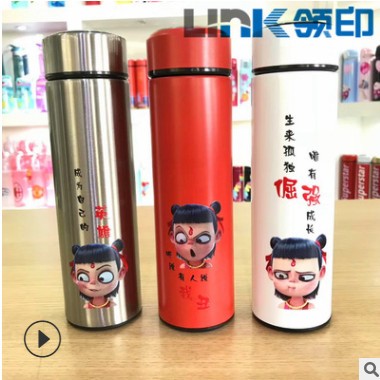 婴幼儿水杯3D数码喷绘印花机厂家 不锈钢玻璃保温杯uv平板打印机