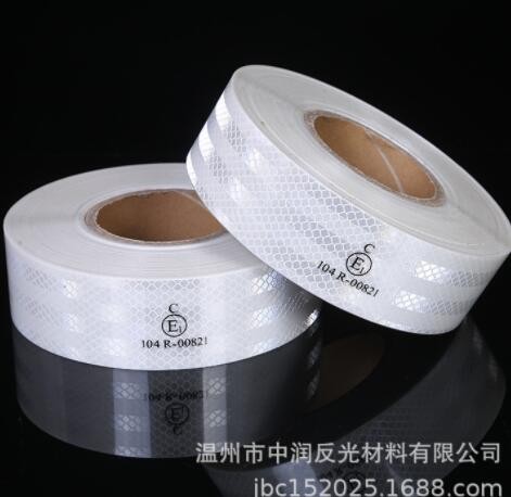 泰国欧标反光车贴货车车身红白反光条定制 PET条纹反光贴批发定制图3