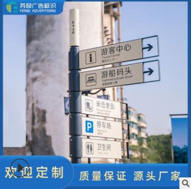 景区广场不锈钢标识标牌导视系统门牌标识总索引牌厂家制作