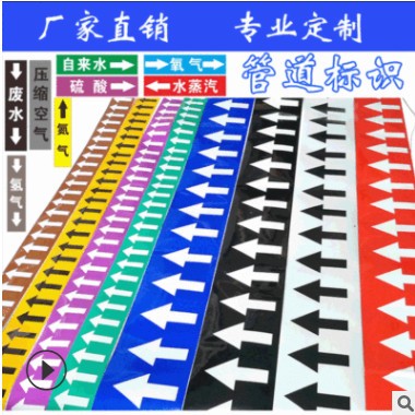 管道标贴 压缩空气标识 化工厂标识 反光管道标识 厂家直销图3