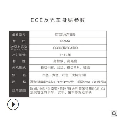 欧标反光车贴货车反光小方贴覆定位膜小方格车身反光车贴反光胶带图2