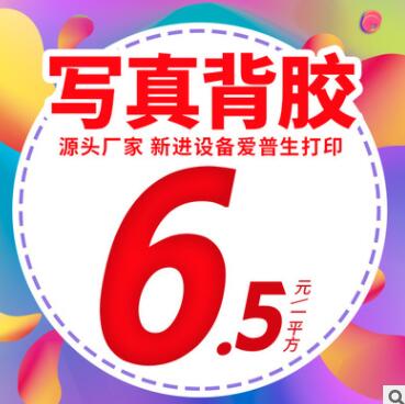 写真喷绘高清户外室内PP写真背胶纸灯布可移地贴车贴广告工厂制做