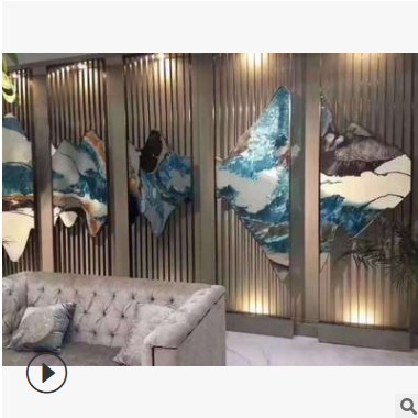 厂家批发夹胶膜定 制超宽幅3.2米透明丝娟山水画uv打印夹胶膜图2
