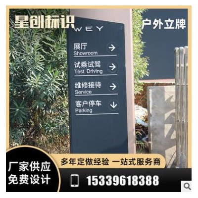 户外立牌指示牌村牌导向牌不锈钢户外指引牌精神堡垒宣传立牌