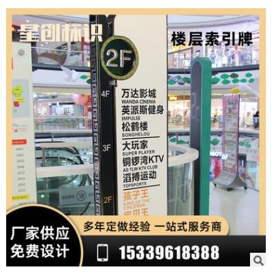厂家制作室内区域指示立牌 导向立牌商场导视牌楼层索引牌