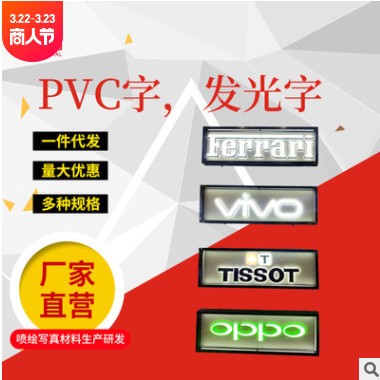 厂家直供各种PVC字，发光字，水晶字立体字多种规格 支持规格图2
