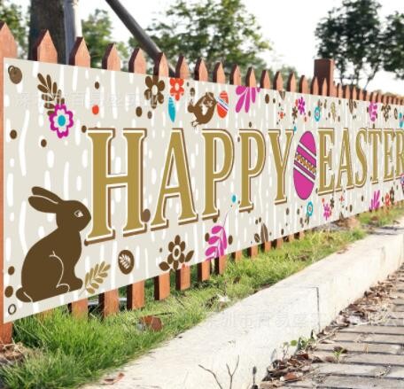 亚马逊复活节横幅拉旗happy easter跨境节日派对装饰背景气氛布置图3