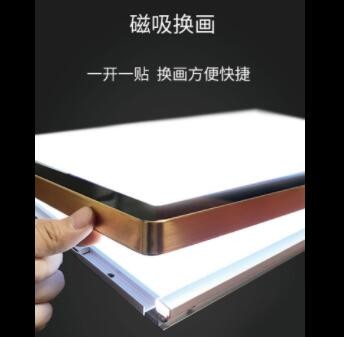 厂家现做单面圆角磁吸超薄灯箱LED点餐价目表灯箱挂墙式广告灯箱图2