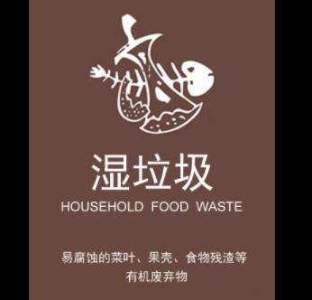 垃圾桶分类标识标签环保不可回收有害其它厨余干湿垃圾标志贴纸图1