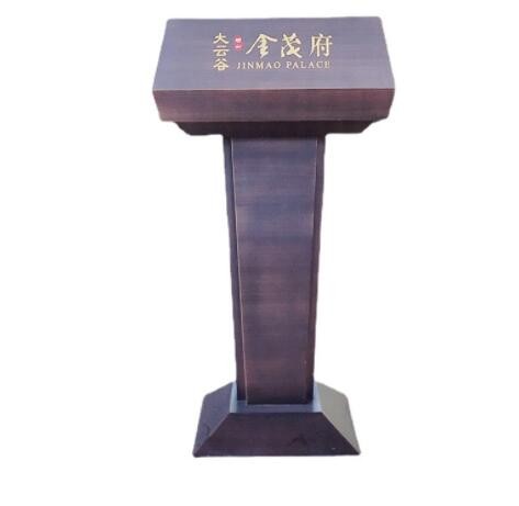 不锈钢户外房地产简约演讲台 活动会场接待台 酒店迎宾台发言台图2