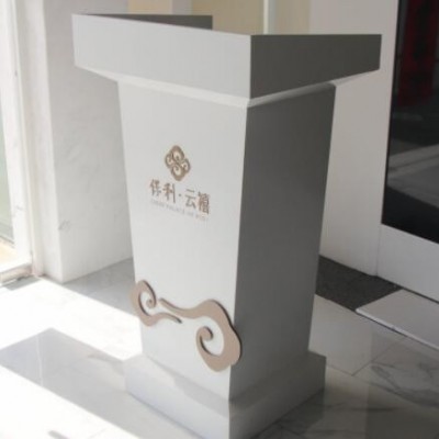 不锈钢户外房地产简约演讲台 活动会场接待台 酒店迎宾台发言台