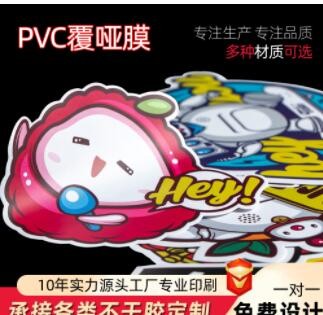 圆形PVC铜板纸不干胶标签厂家定制logo贴纸食品高档磨砂哑膜烫金图2