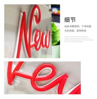 网红深渊镜霓虹灯发光灯箱镜面反射霓虹灯发光字千层镜灯箱招牌图1