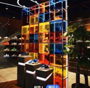亚克力彩色透明展示柜服装店鞋包化妆品眼镜展示架橱窗陈列架道具图3
