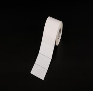 100*100mm现货白格拉辛热熔胶铜板不干胶标签 空白卷筒二维码贴纸图1