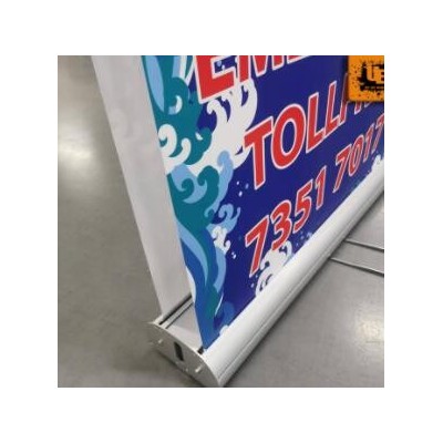 工厂直销豪华铝易拉宝 宽底座双面挂画易拉宝85*200 双面海报加工