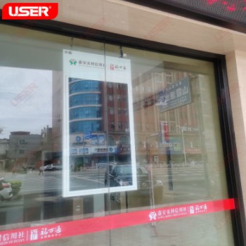 43寸双面吊挂广告机 银行超薄橱窗双屏吊装竖屏高清液晶显示器
