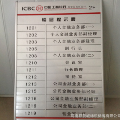 定制公司单位门牌科室牌 大厅指示牌楼层索引牌 工作去向标牌厂家