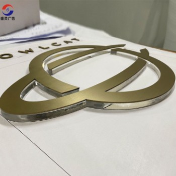 厂家制作水晶字电镀不锈钢贴面公司前台广告字亚克力立体字logo