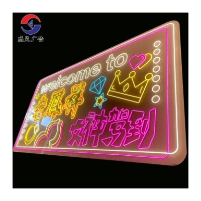 厂家制作led霓虹灯发光字广告牌招牌户外字体logo牌广告牌制作