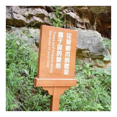 厂家直销户外景区导视牌 不锈钢仿木纹景区温馨提示牌设计制作