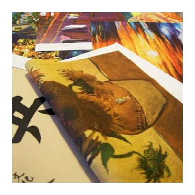 UV打印油画布 纯棉 企业文化廊油画布画框 高清写真画面制作