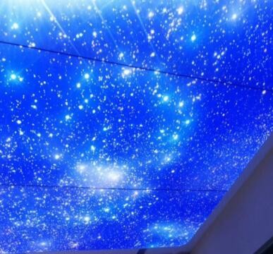 厂家直销安装软膜天花工程 璀璨星空高清UV喷绘透光软膜吊顶天花图2