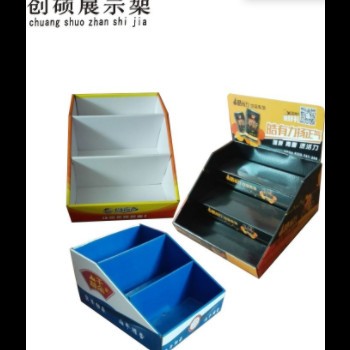 厂家定制 精品饰品食品小商品格子台阶瓦楞纸PTQ纸展示盒 纸盒图2