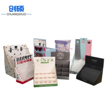 玩具化妆品纸展示盒 落地式纸货架层式 定制PDQ促销展示盒图2