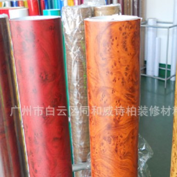 威诗柏木纹纸广告即时贴加厚纹木纹波音软片车内饰木纹贴 批发