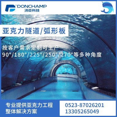 亚克力厚板定制海洋馆工程设计施工大型亚克力景观工程海底隧道