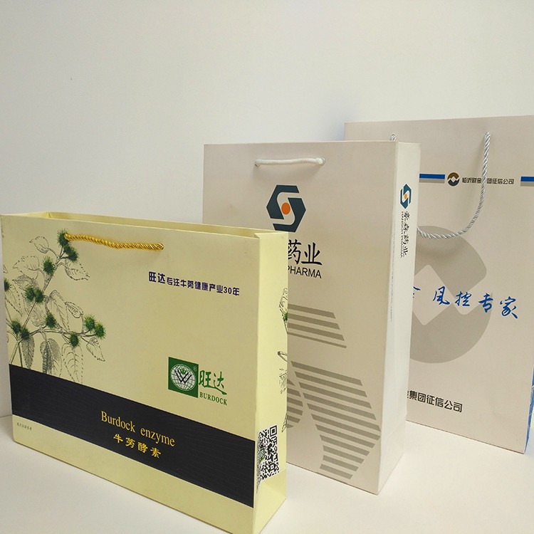 手提袋定做 礼品纸袋印刷 白卡纸包装袋 定制logo 服装袋手提纸袋