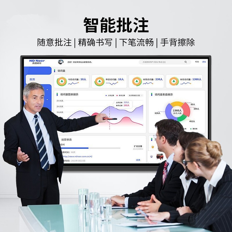 55/65/75寸交互式智能会议平板多媒体视频会议触摸一体机电子白板图3
