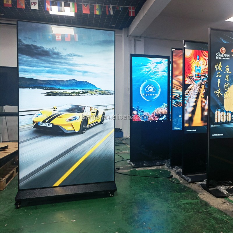 75" 100" 55 inch indoor touch screen lcd outdoor advertising图3