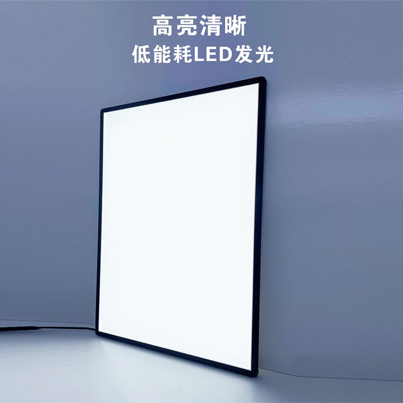 玻璃抽画超薄灯箱led发光广告牌挂墙式电梯海报奶茶店菜单展示牌图2