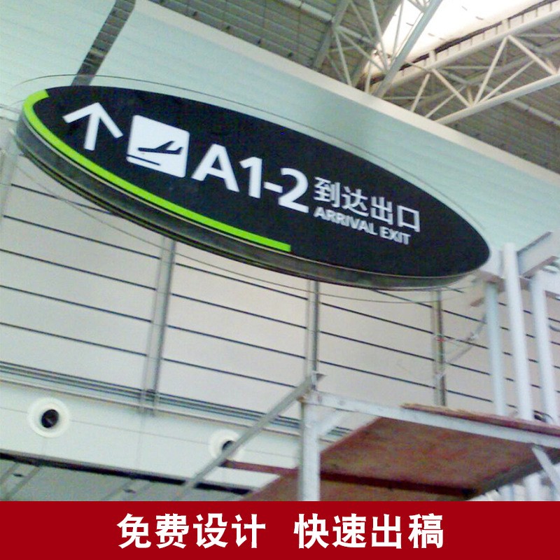 地铁站地下车库导向标识牌 商场吊牌双面镂空灯箱 机场灯箱指示牌图3